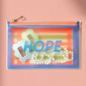 Preview: Lightree Pouch Hope, neon Streifen in blau und gelb, Zipp Verschluss, style